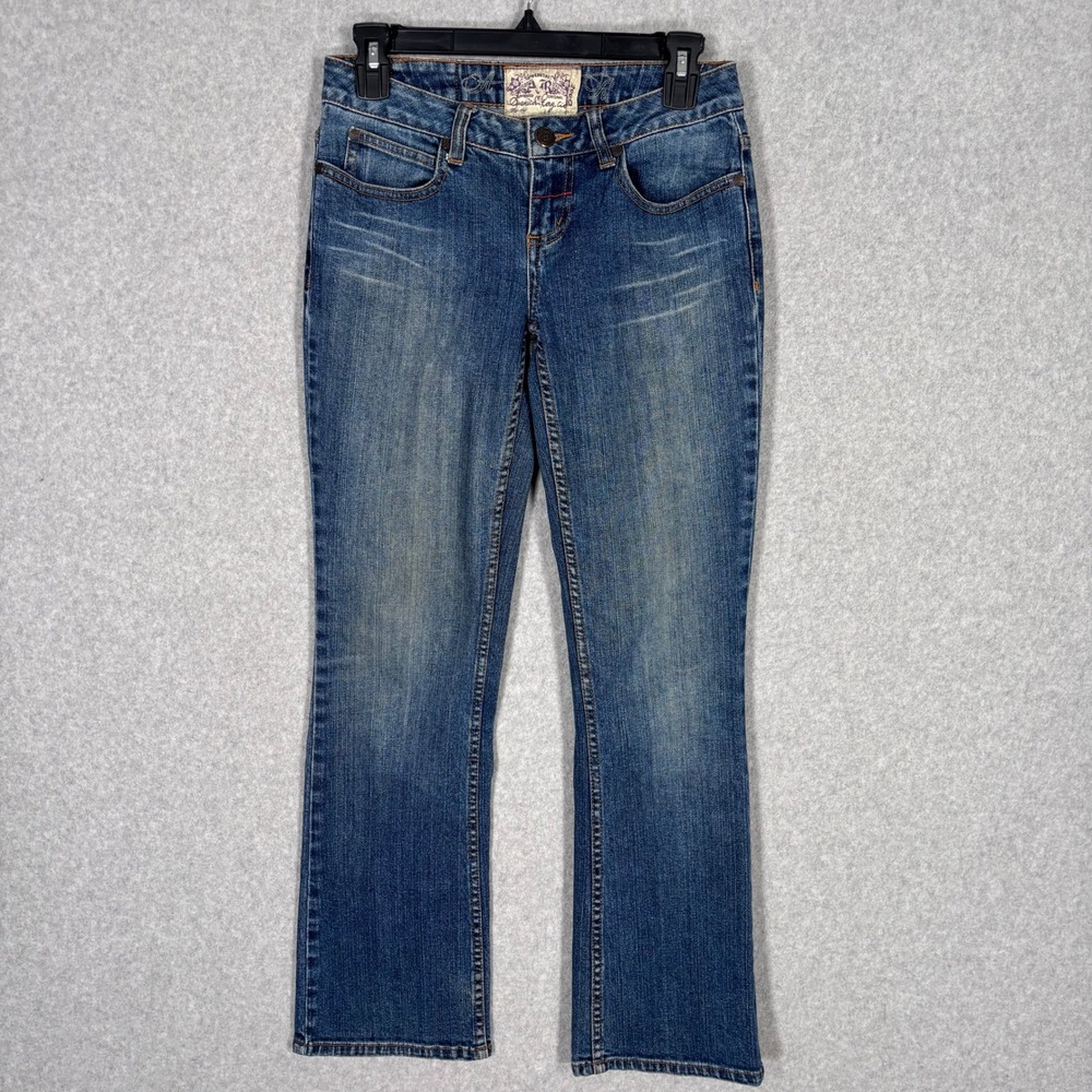 Y2K American Rag Low Rise Bootcut Jeans 1S Baby Boot Stretch Hong Kong 00s Faded